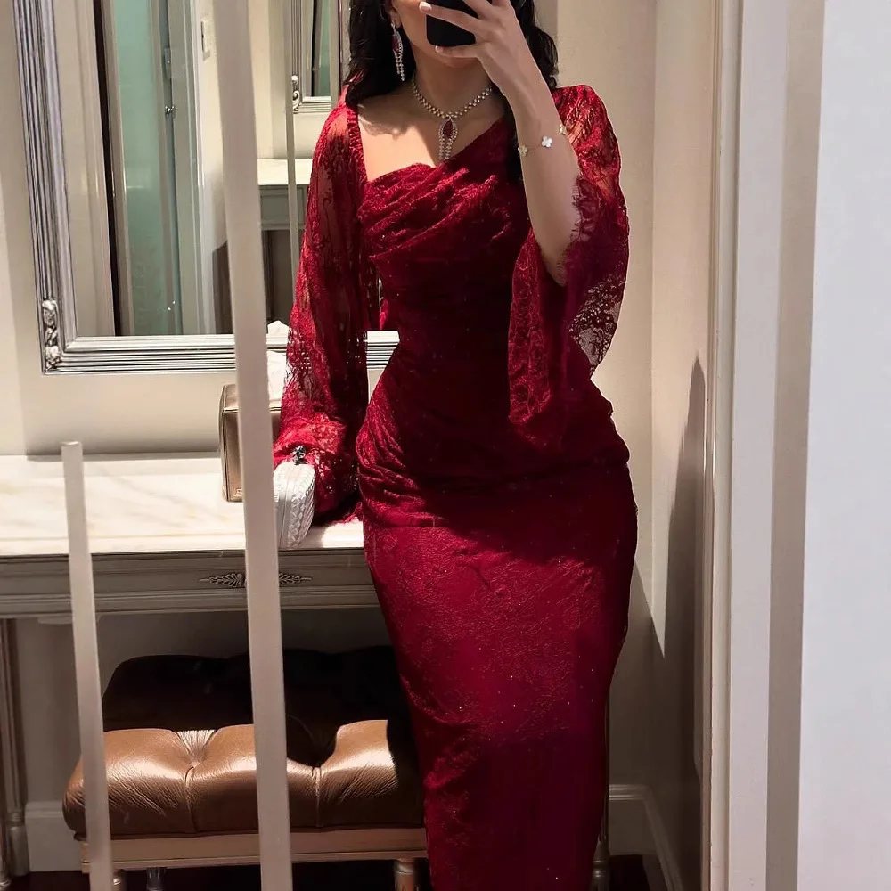 2025 frühling Sommer Frauen Nahen Osten Elegante Spitze Strass Hohe Taille Schlank Sexy Dünne Abend Party Kleid