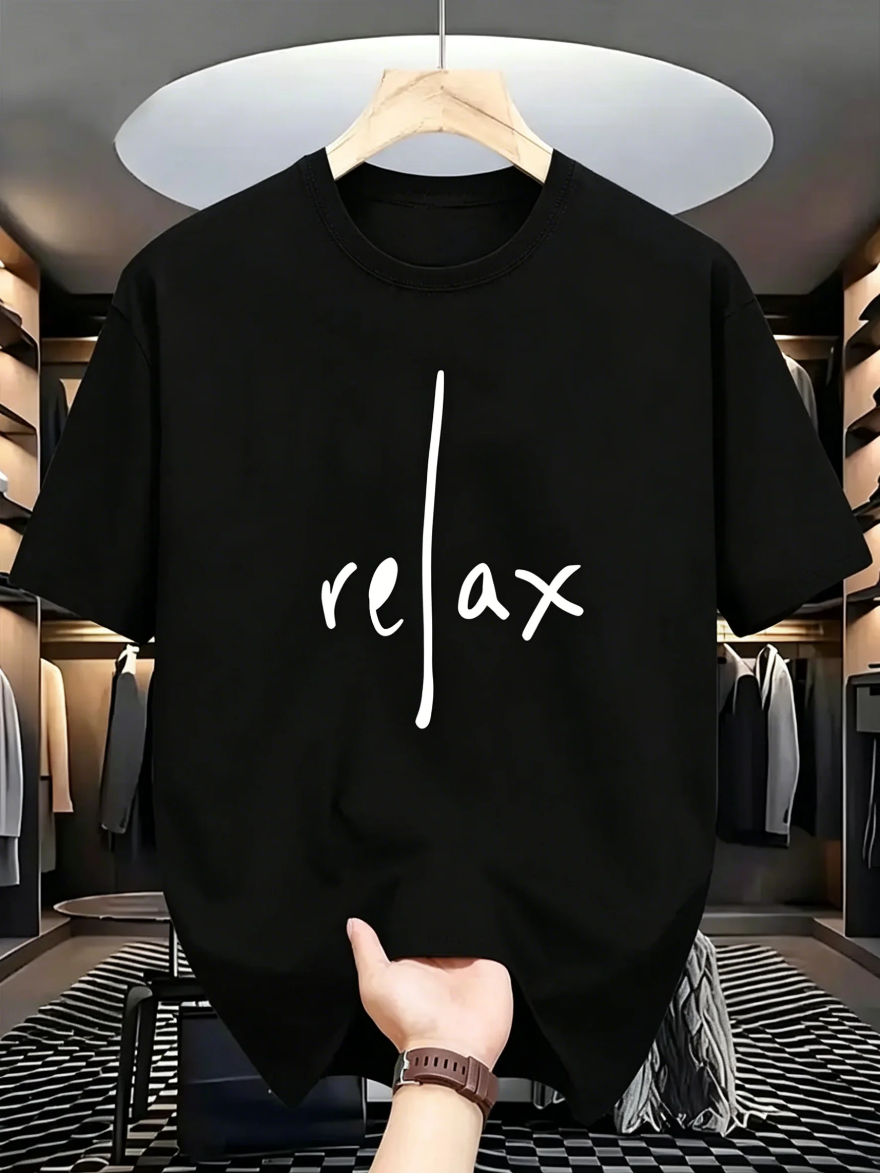 Camiseta Masculina Reax Print Confortável e Elástica, Ideal para Atividades ao Ar Livre no Verão, Estilo Street, Camiseta com Gola Stretch