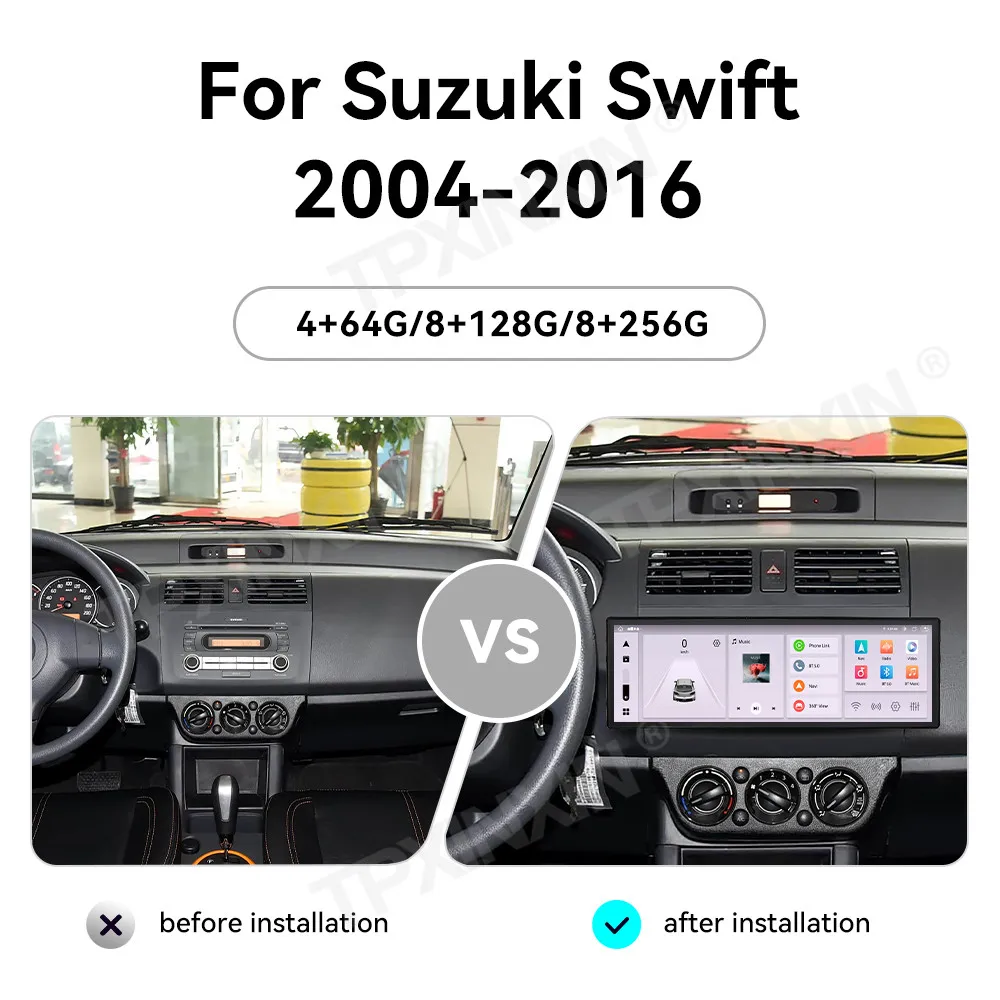 For Suzuki Swift 2004-2016 Android Car Radio Multimedia Video Player Wireless Carplay Autoradio Stereo GPS Navigation Head Unit