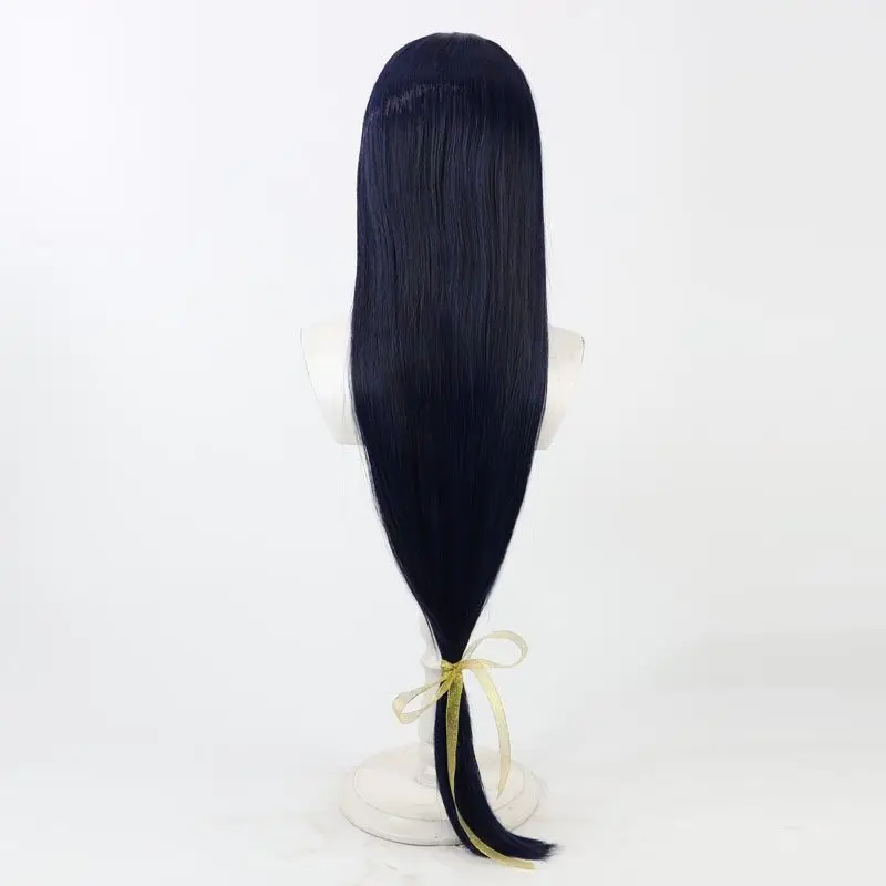 Jiroutachi Cosplay Wig Touken Ranbu Navy Blue Long Synthetic Hair Heat Resistant Halloween Role Play Party Carnival + Wig Cap - view 5