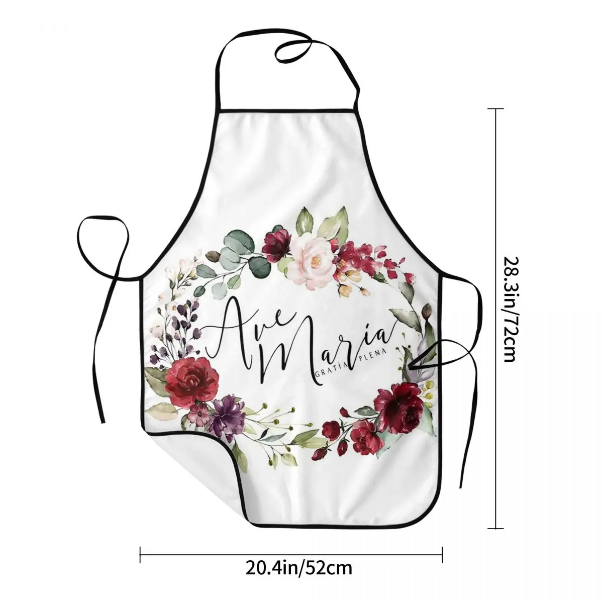 Ave Maria Gratia Plena Apron Chef Cooking Cuisine Tablier Waterproof Bib Kitchen Cleaning Pinafore for Women Men Painting