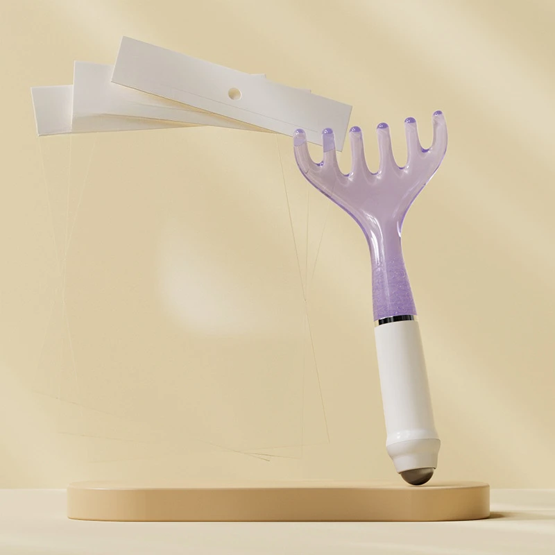 مشط قرن الوعل الغزلان، مشط صغير، مشط تدليك بخمسة أصابع، أمشاط أدوات العناية بالشعر للتدليك المضاد للكهرباء الساكنة