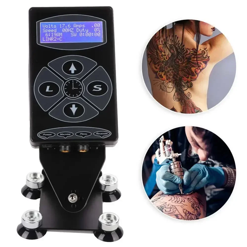 HP-2 Digital Dual LCD Display Tattoo Power Supply Rotary Tattoo Machine Liner Shader Permanent Microblading Tattoo Accessories