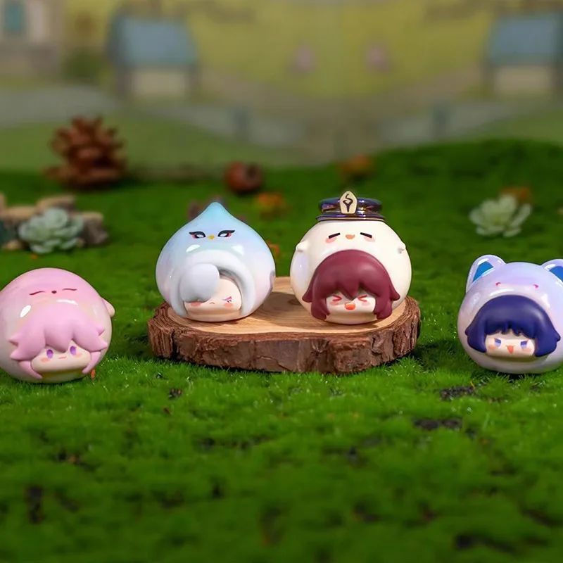 Genshin Impact Furina Mini Anime Figure Blind Box Q Version Kamisato PVC Dolls Desk Decoration Game Surprise Toy Gift