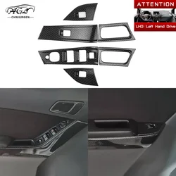 ABS Carbon Fiber Color Window Lifter Switch Button Panel Cover Trim For Mazda BT-50 BT50 2010-2014 2015 2016 2017 2018 2019 2020