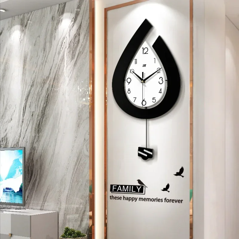 New Nordic Style Living Room Decoration Wall Clock Water Drop Creative Clock Modern Simple Home Silent Wall-mounted Quartz Clock