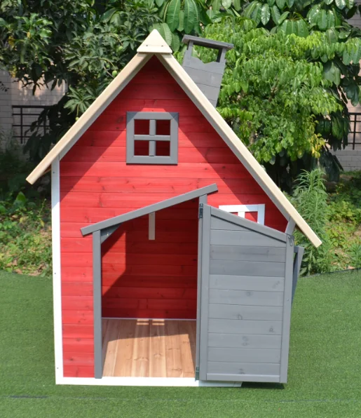 Factory Direct Kids House with Sandbox, Wooden Outdoor Cottage House with Sand Pit for Backyard Garden