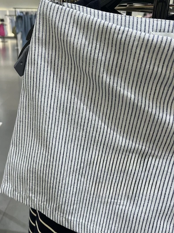 New Summer Women's Casual Stripe ort Skirt Pants Versatile A-Line Midi Skirt Comfortable Fit mid Waist Other 00% Material