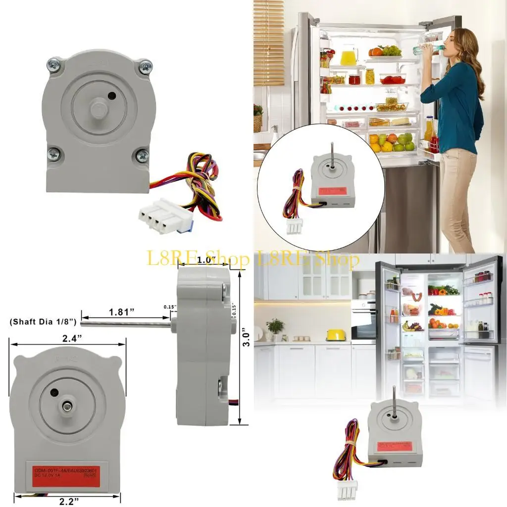 L8RE High Performances Fridge Cooling Fan Motor Low Noise Operation Optimized Airflows Distribution Suitable for EAU63923601