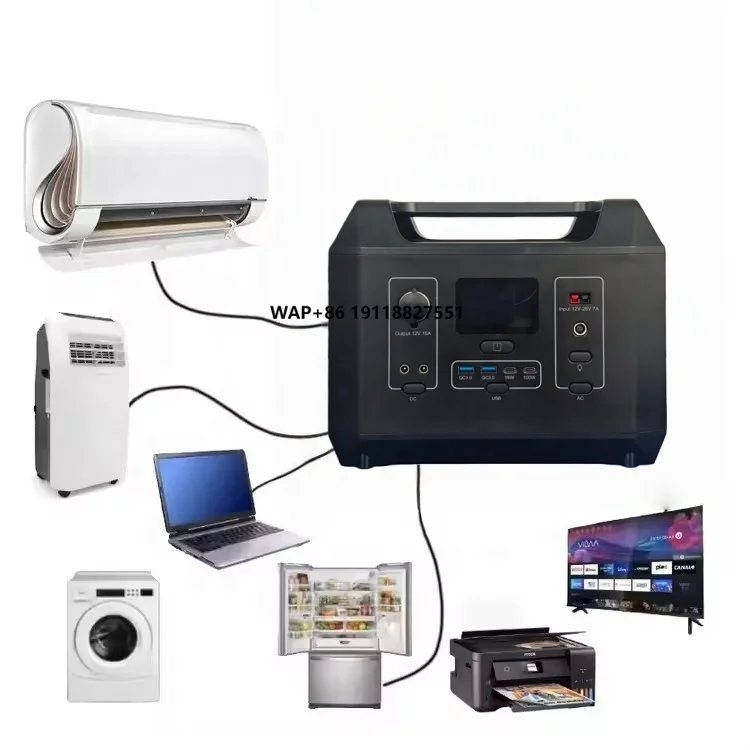 

Outdoor Solar Pure Sine Wave Generator Rechargeable Lifepo4 600 Watt Flashlight Portable Power Station