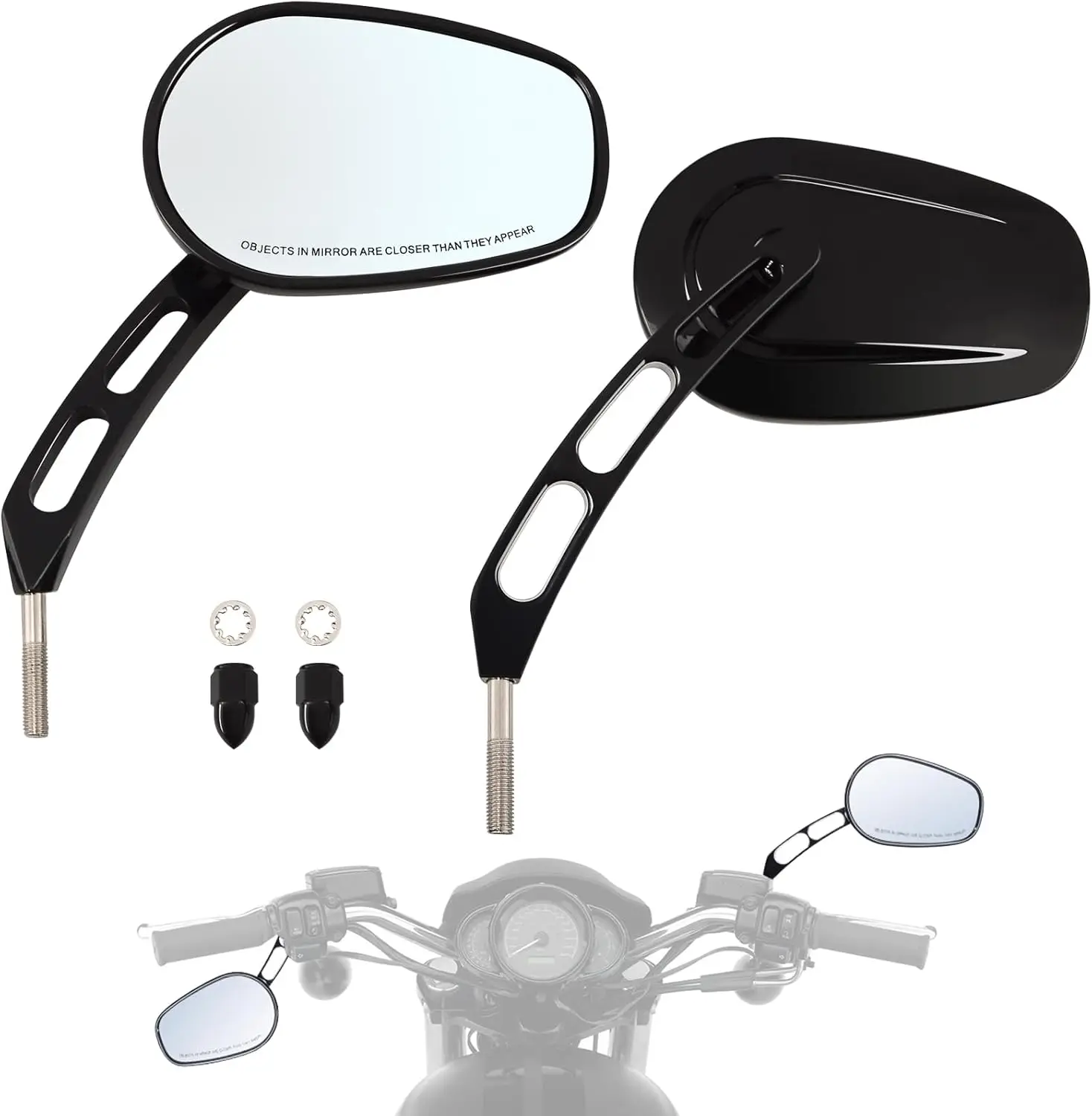 

Зеркала с креплением на руль, левые и правые боковые зеркала заднего вида для моделей Harley для CVO Dyna Electra Glide Road Glide Road King Sof