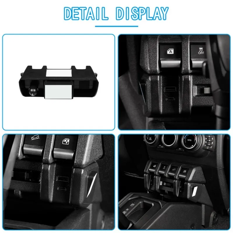 Leading-Edge-For Jimny JB64 JB74W 2019-2025 Car Dual USB Shunt Hub Power Type-C Splitter With Cigarette Light To