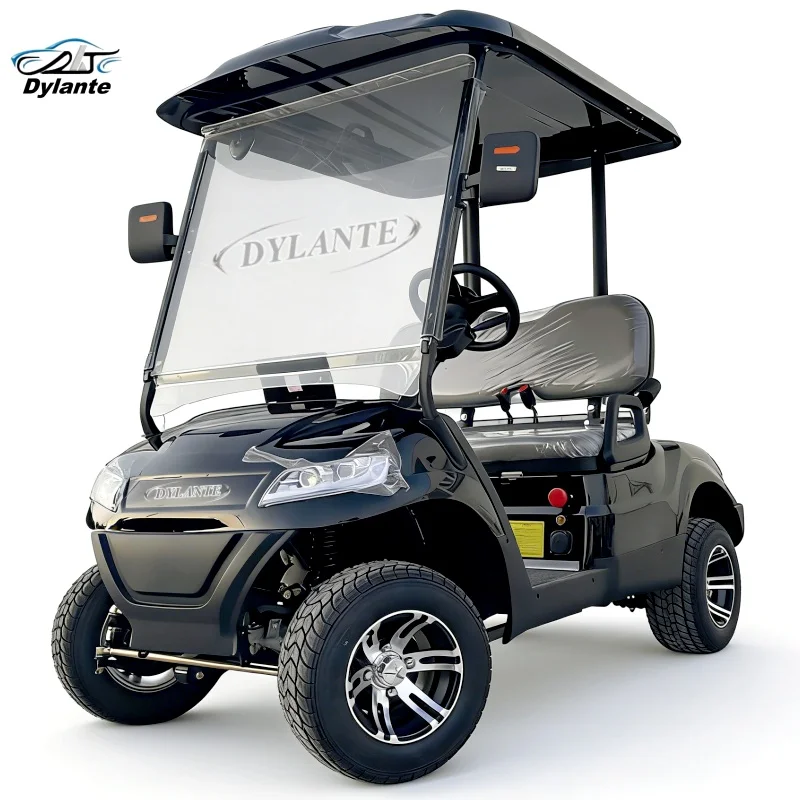 CE Certification 48V 72V Lithium Battery Lifted Kit Golf Carts Off Road Tires Solar Panels 2 Seater Electric Golf Cart