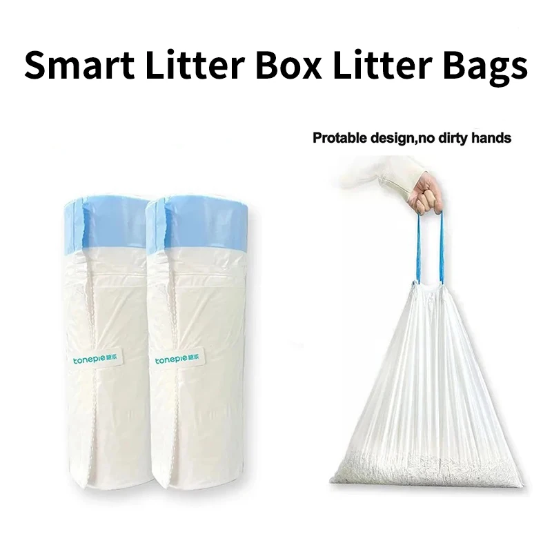 Tonepie Smart Cat Litter Box Bags Cat Toilet Special Garbage Bag 2/4 Rollers Pet Automatic Litter Box Bags Cosas Para Gatos