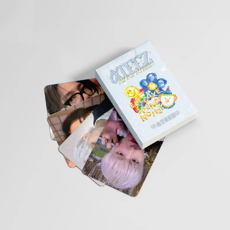 Imagem -03 - Kpop Ateez Photo Card Album Cartão Lomo Glitter Fan Favorito Hongjoong Seonghwa Yunho Cartão Postal Cartão 50 Pcs por Conjunto