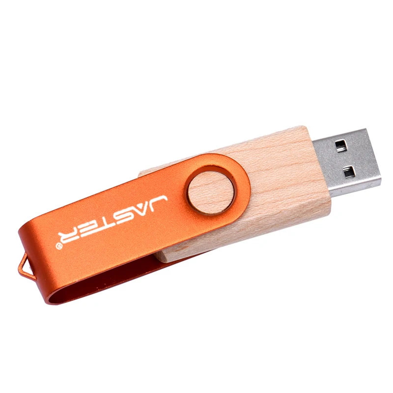 JASTER New USB 2.0 Wooden Rotating USB high-speed Flash Drive 64GB 32GB 16GB 4GB Memory Stick Photography Wedding Gifts