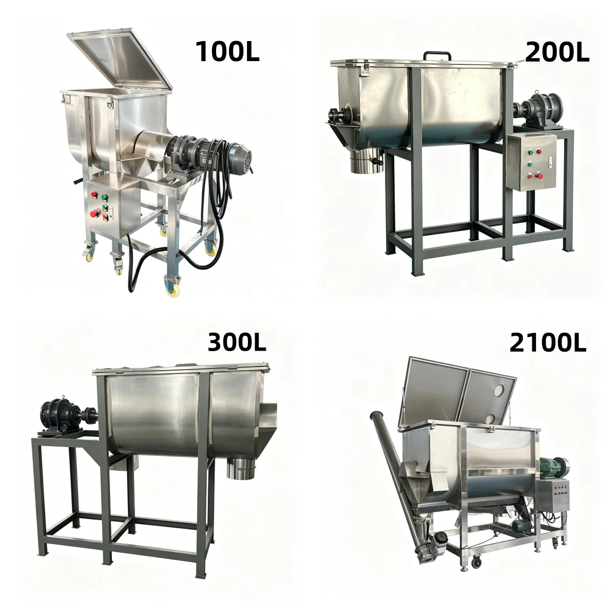 Grain Mixing Machine Stainless Steel Feed Blender Equipment Mixer for Corn Wheat Soybean Meal Processing in Animal Feed Plant