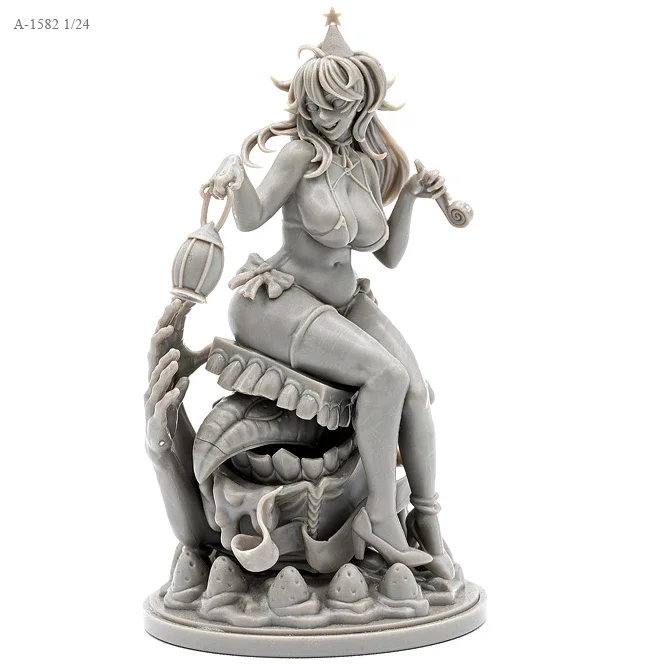 75MM Resin beauty  model kits figure colorless and self-assembled A-1582