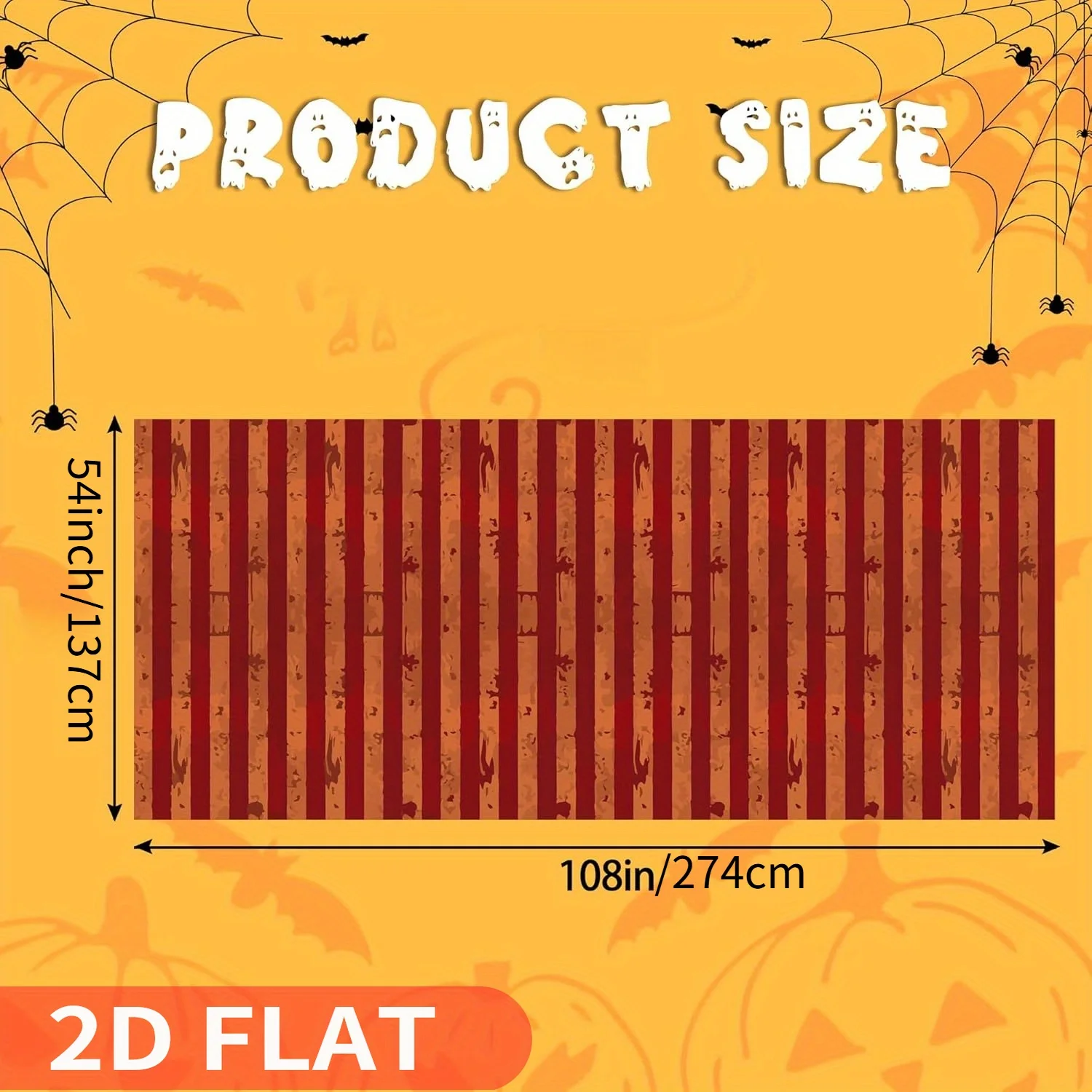 1pc Halloween Creepy Carnival Tablecovers/Tablecloths-108 x 54inch Bloody Circus Carnival Table Covers- Polyester Table Cloth