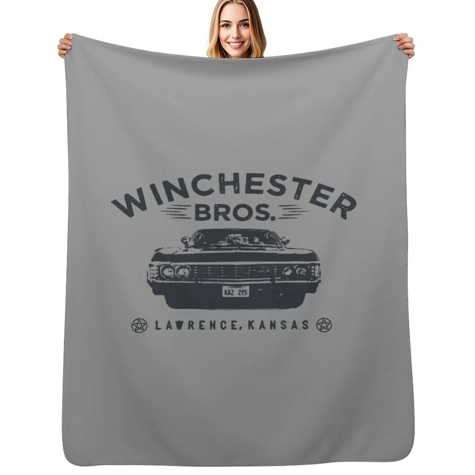 Winchester Bros Throw Blanket Quilt Bed Fashionable Camping Furry Soft Big Hairys Blankets