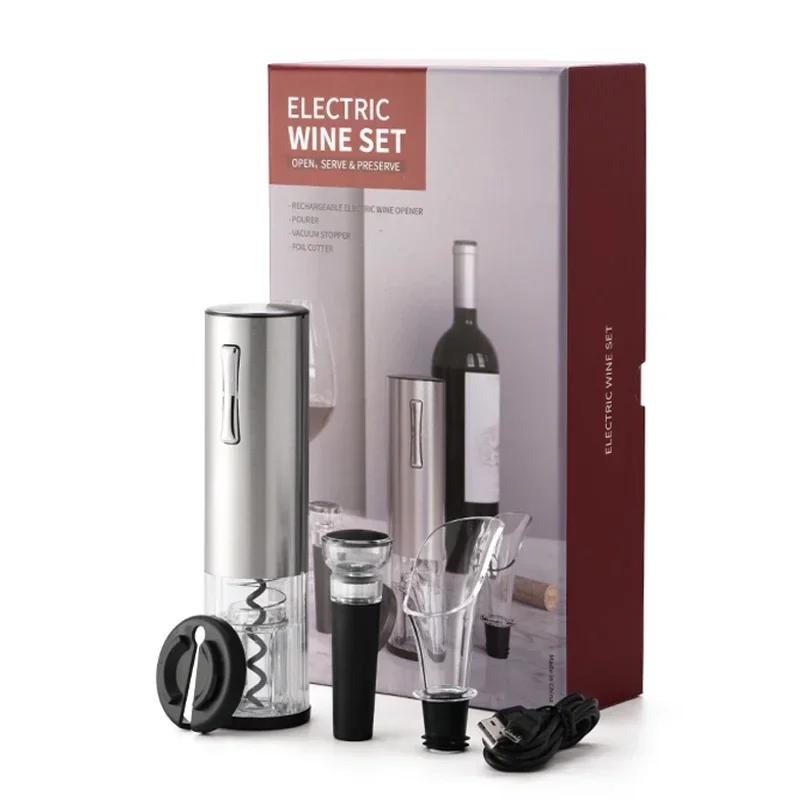 Automatic Wine Bottle Opener with Vacuum Pump, Battery Powered and Rechargeability, Home Wine Accessories