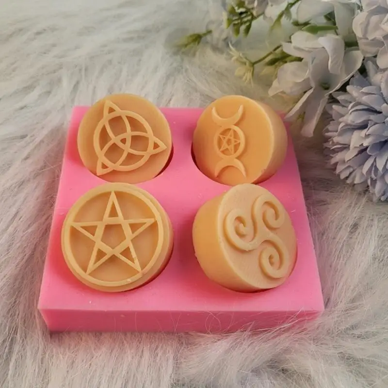 Creative Symbol Designs Sturdy Silicone Molds Portable Accessory for Craft Enthusiasts Home Decoration Projects