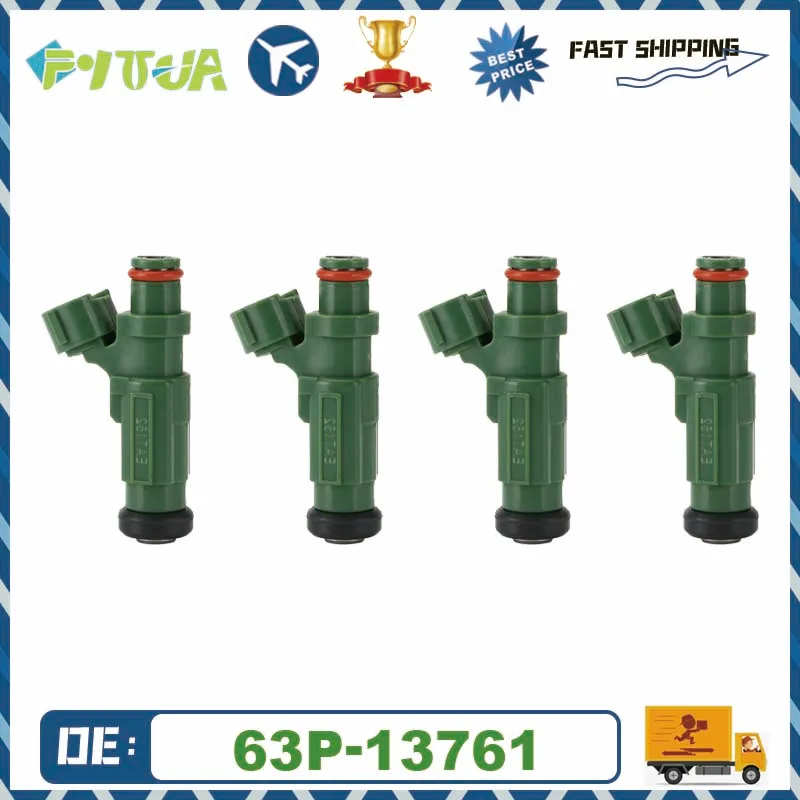 4pcs Fuel injector 63P-13761-01 63P-13761 Green New Version For Yamaha Outboard F150 HP 4T For YAMAHA MOTORS