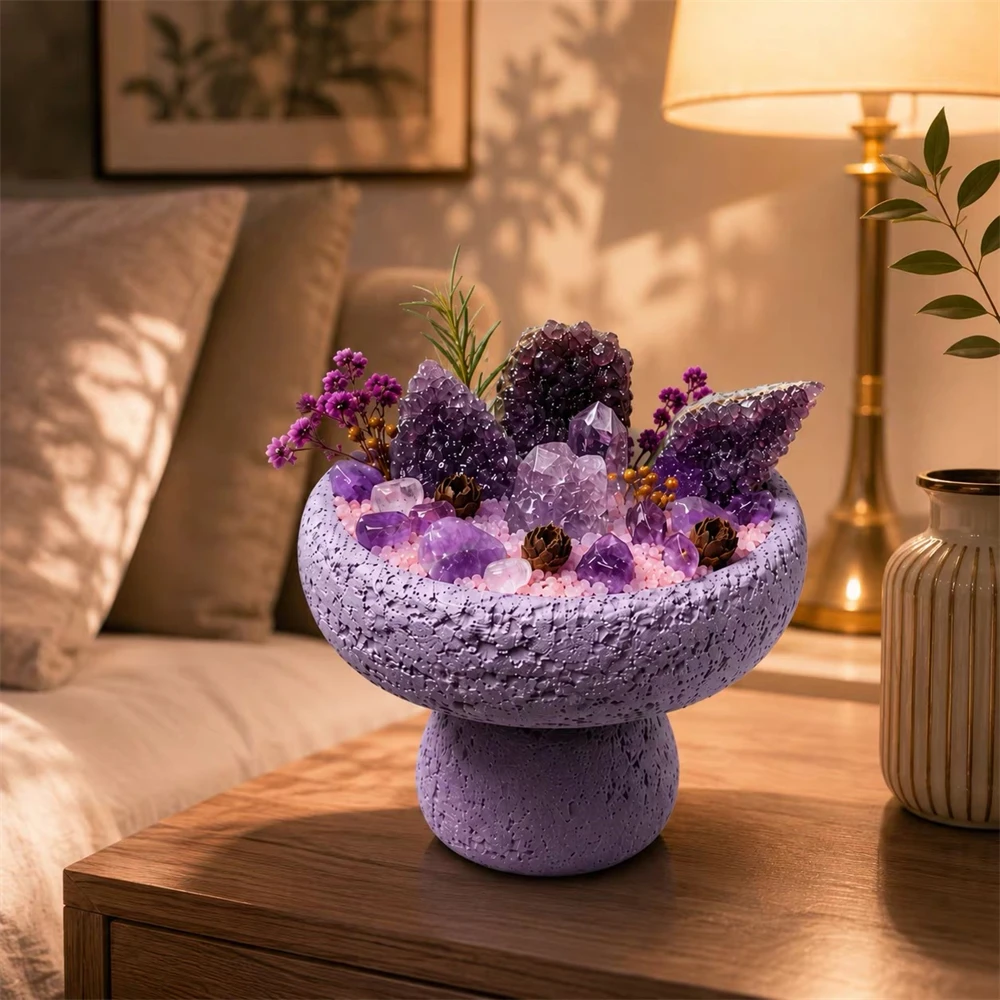 Natural Gemstones Amethyst Flo - Home Decor Za 评论和价格