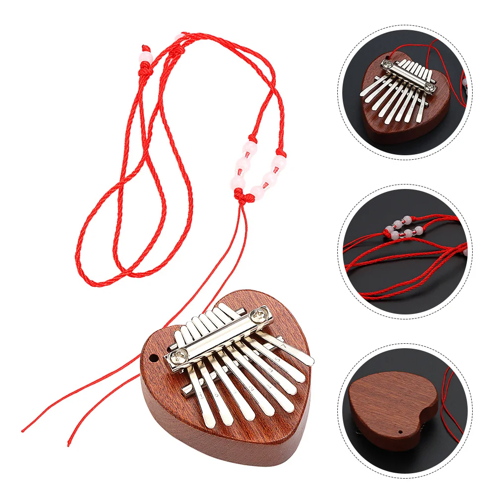 

8 Keys Heart Shaped Kalimba Beginner Finger Piano Wood Thumb Piano Portable Music Instrument Adults Mini Kalimba Warm Sound
