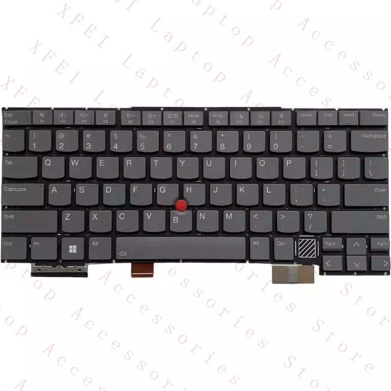 

D New Internal US Backlit Keyboard Grey For ThinkPad X1 2-in-1 Gen 9 21KE 21KF