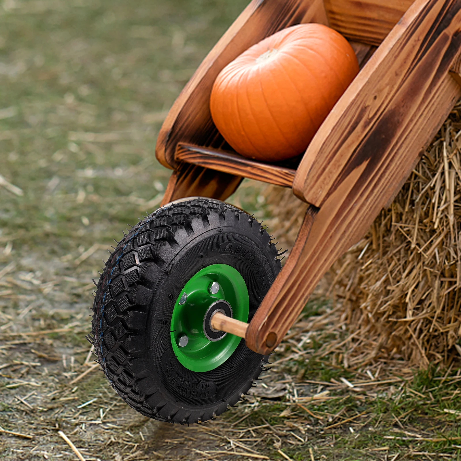 

Garden Trolley Tire Wheels for Cart Trailer Go Carts Wheel Lightweight Portable Shock Absorbing Performance