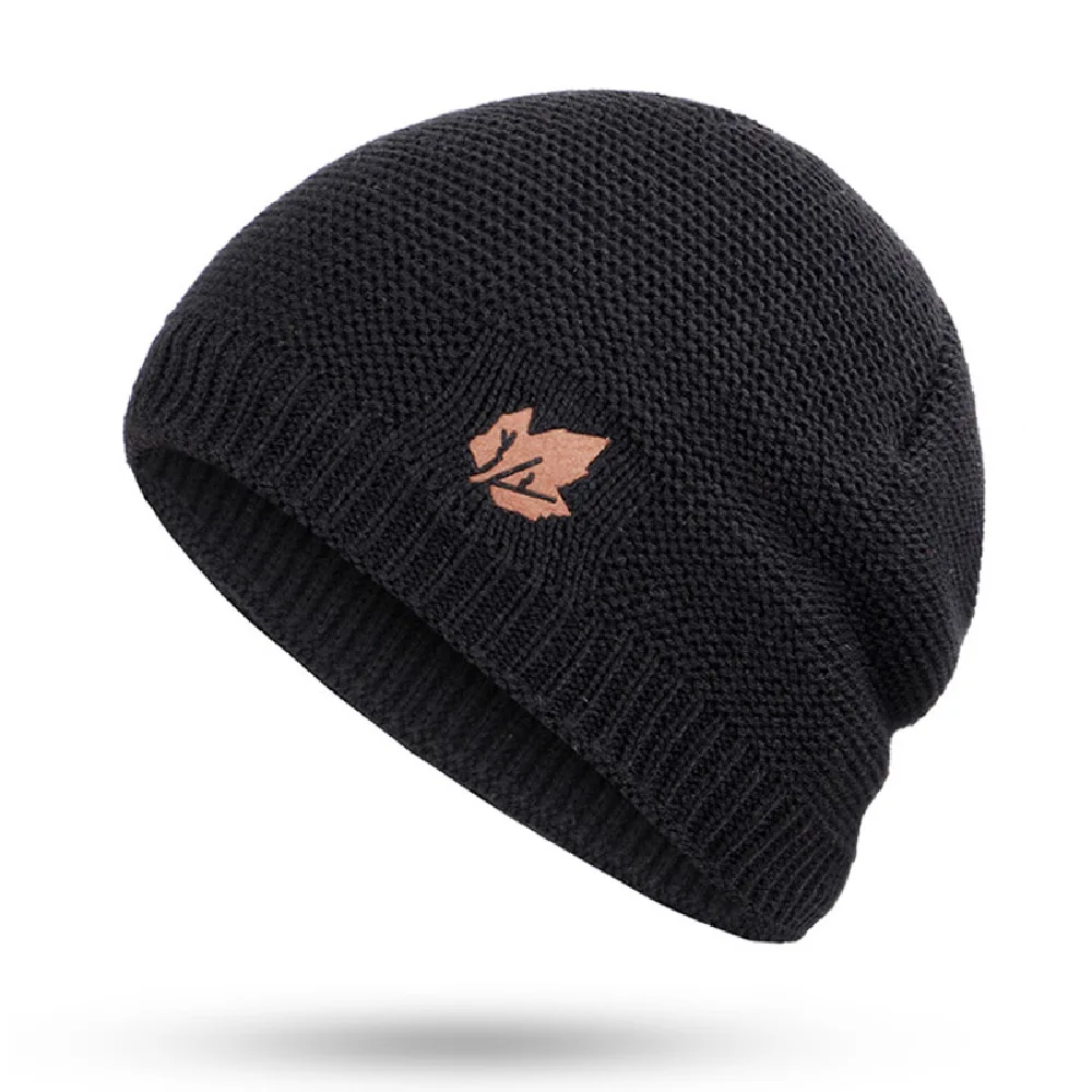 New winter knit hats men\'s and women\'s outdoor warm thickening plus velvet loose winter caps brand winter ski male bone