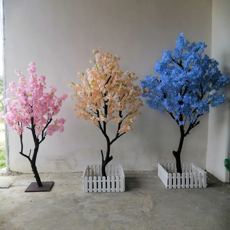 Simulation of Cherry Tree Interior Decoration Flower Tree Living Room Plants Potted Large Home Peach Blossoms