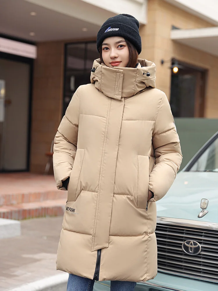 Vielleicht 2023 Winter Women Parkas Jackets Casual Thick Warm Hooded Pattern Coat Female Winter Clothes Outwear Windproof Jacket