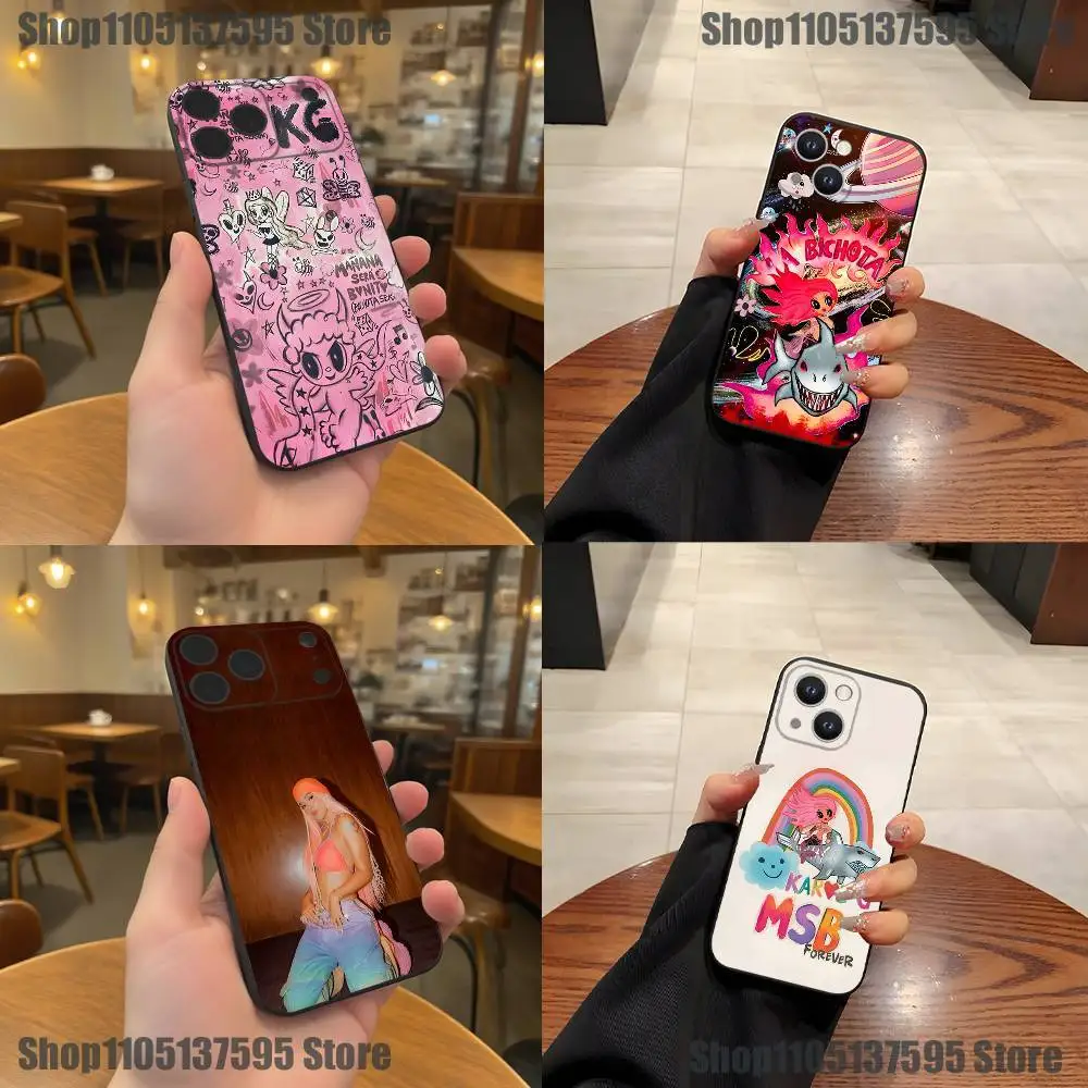 

K-Karol G Manana Phone Case For iPhone 17,16,15,14,13,12,11,Pro,XS,Max,XR,Plus,E,SE4,Mini Black Soft Cover