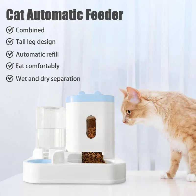 Pet Feeder Automatic Pet Food Dispenser Multifunctional Auto Cat Feeder Cat Water Feeder Reusable Cat Treat Dispenser For Small