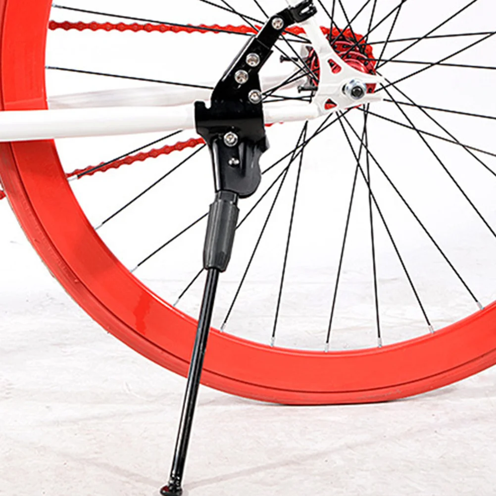 

Black Aluminum Alloy Adjustable Bike Leg Brace Kickstand Stable Rear Stand for Mountain Road Bikes Bike Stand Kickstand