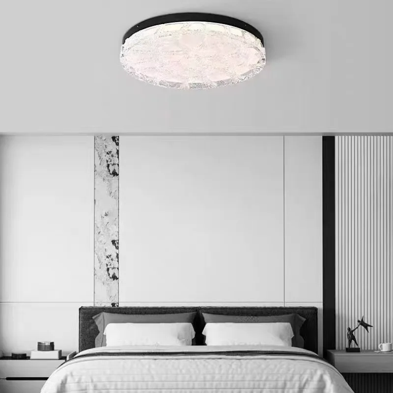 

Italian minimalist luxury bedroom light Led modern simple round full spectrum master bedroom study super bright chandelier