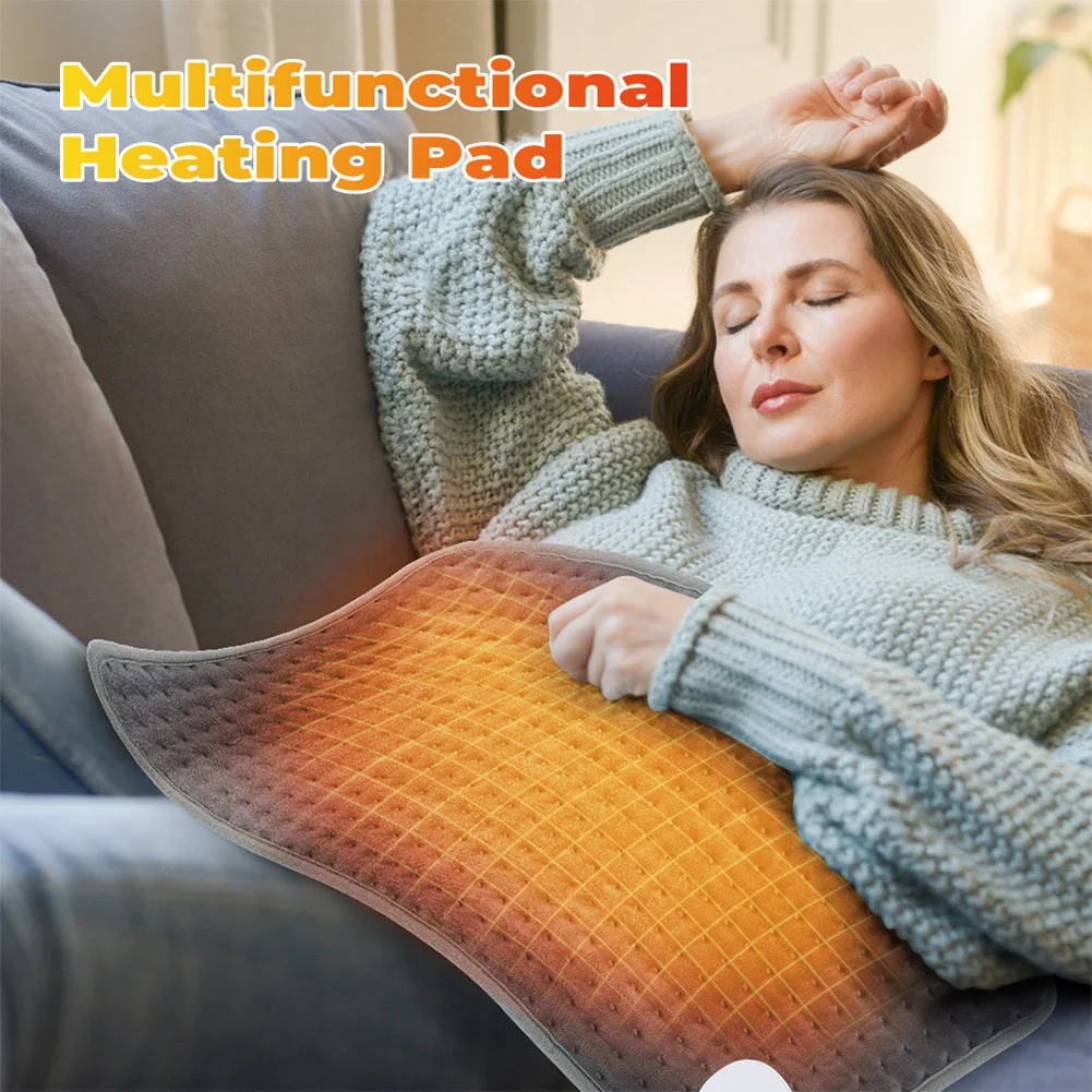 Electric Heating Pad for Cramps Back Neck Spine Pain Relief with Auto-Off USB 5V Washable Foot Warmer Winter Blanket Christmas G