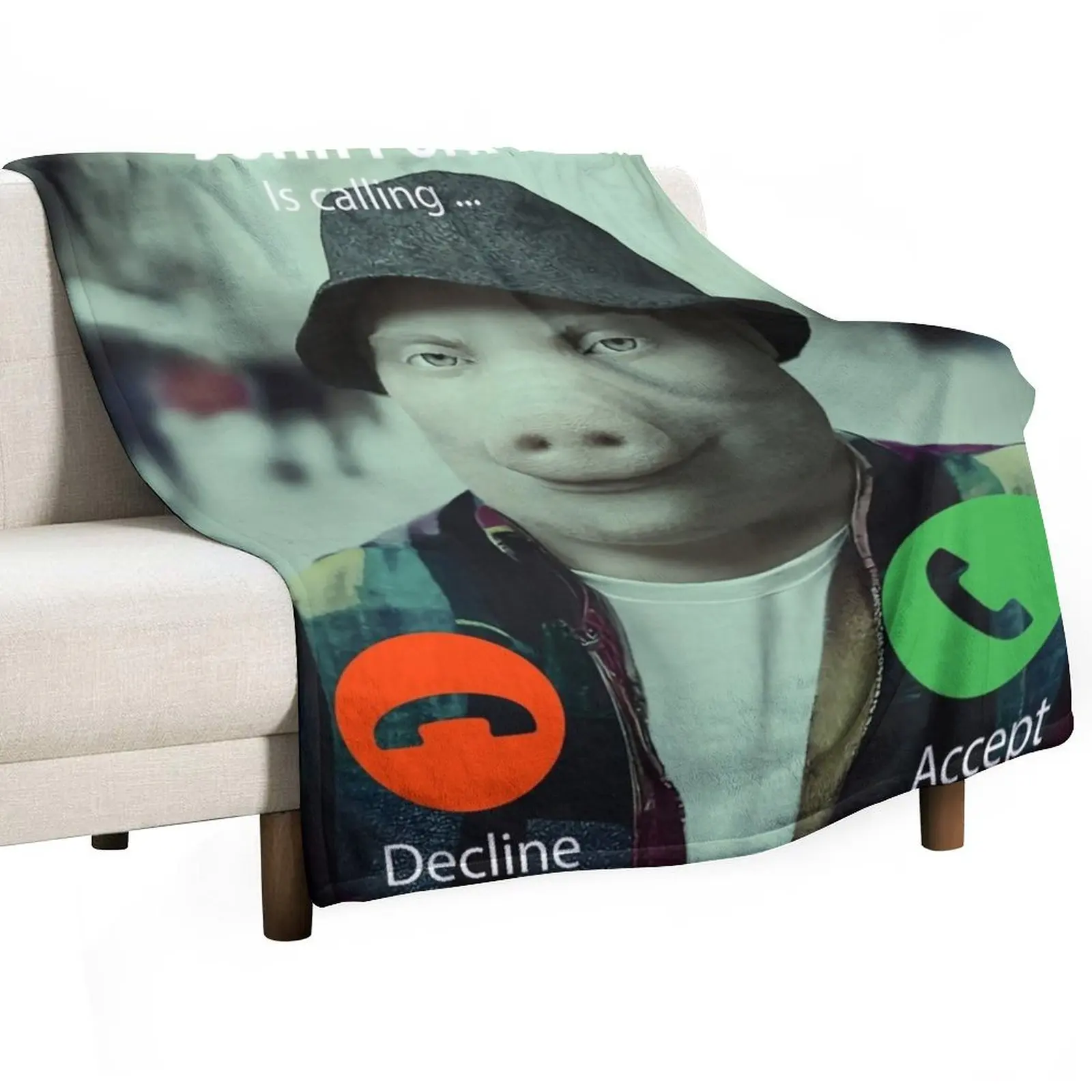 John Pork, John Pork Is Calling Throw Blanket Beautifuls blankets ands Bed Fashionable for winter Heavy Quilt Blankets