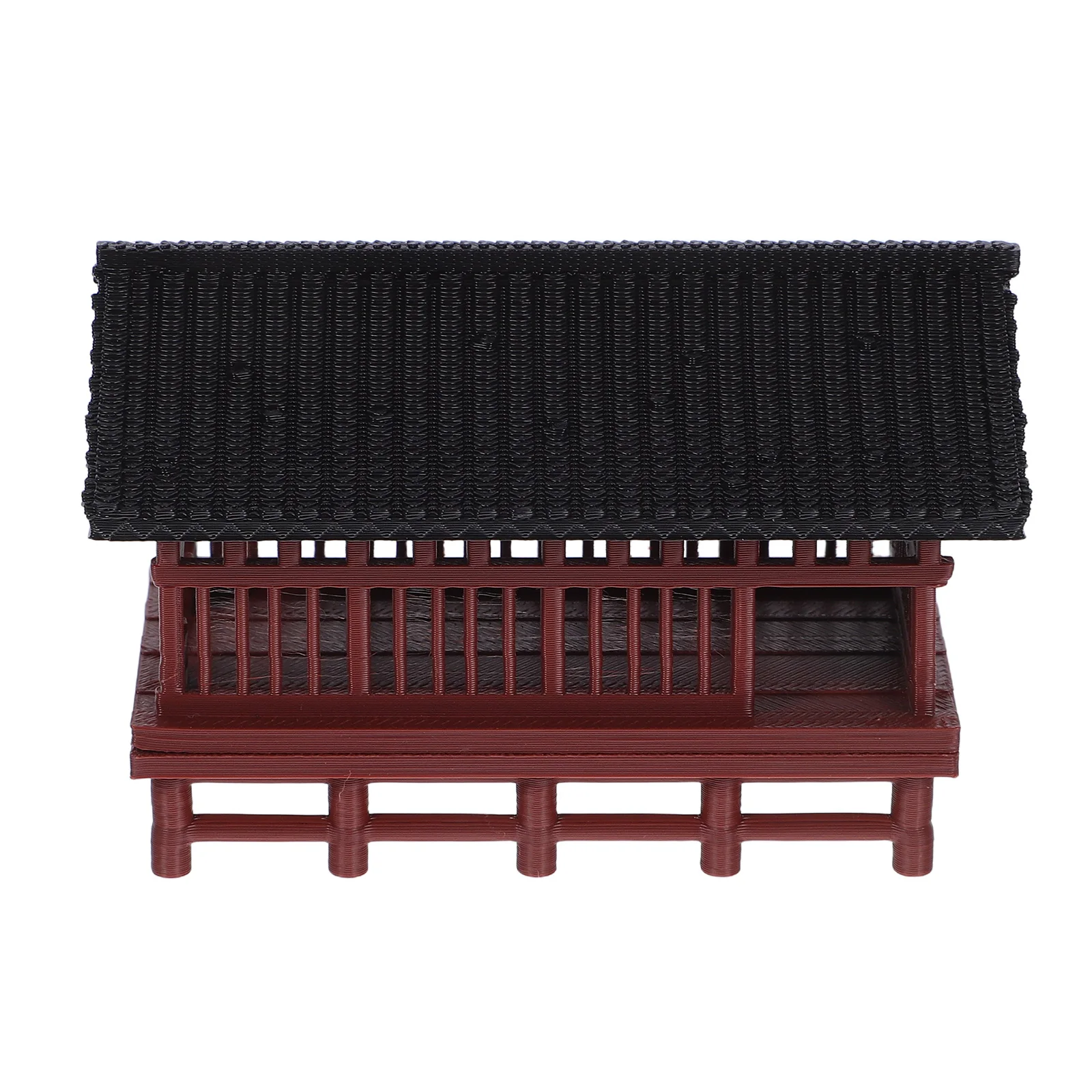 

Micro Landscape Decoration Brown Plastic Desktop Pavilion Statue Mini Decor Landscape Ornaments Dollhouse Microlandscape Garden