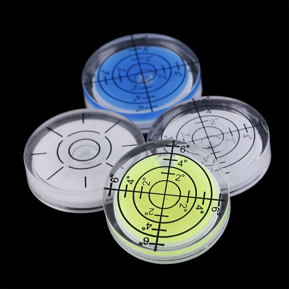 1/2/5pcs 32mm 미니 버블 레벨 스피릿-버블 도 마크 레벨 라운드 원형 측정기 수평 비드 레벨링