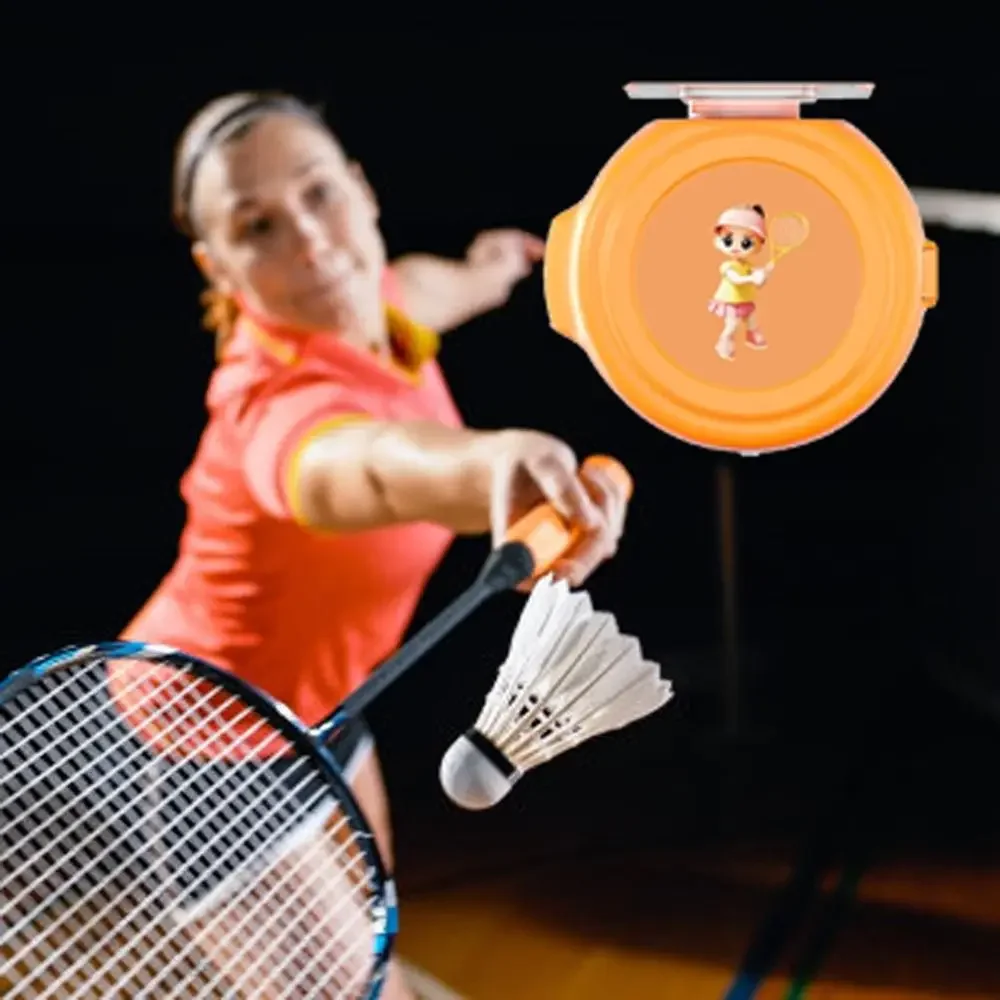 1 Juego de Fitness para interiores y exteriores, práctica de bateo giratorio, raqueta de entrenamiento, autoentrenamiento, entrenador de bádminton