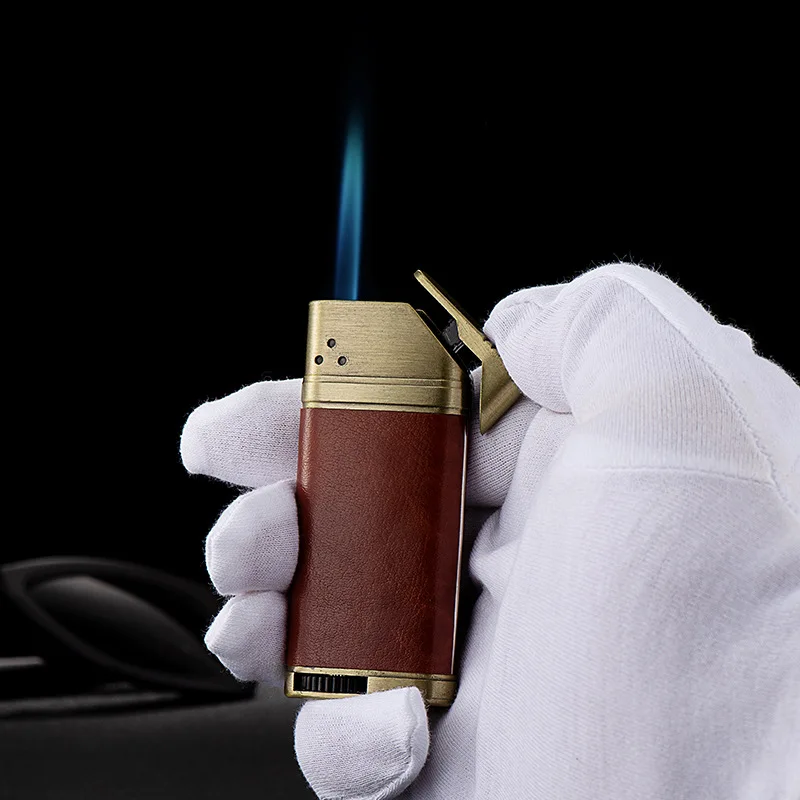 

Refillable Butane Gas Lighter Metal Windproof Turbo Torch Lighters Outdoor Portable Cigar High-flame Lighter Men's Gifts