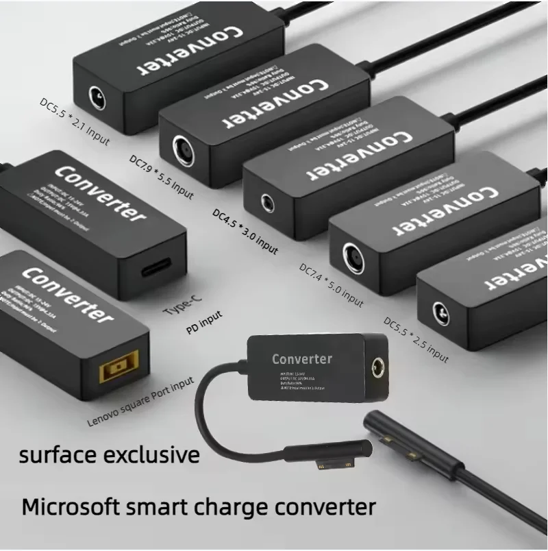 

Адаптер питания постоянного тока 15 В, 65 Вт, преобразователь USB C PD в зарядное устройство для ноутбука Microsoft Surface pro 3 4 5 6 7 8 9 Book 1/2 Surface Go