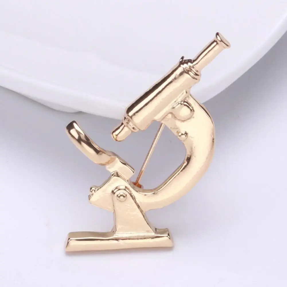 Suit Lapel Brooch Alloy Microscope Brooch Pin Glossy Surface Women’s Lapel Badge Suit Shawl Scarf Accessory Gift for Clothing