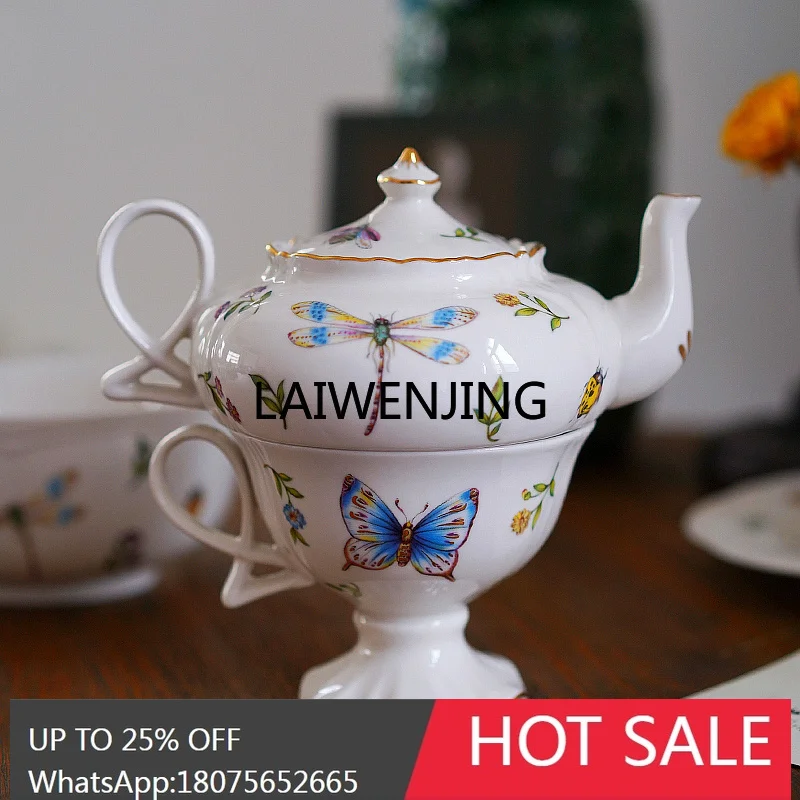 

exquisite life high-end palace style ceramic child and mother double-layer coffee pot