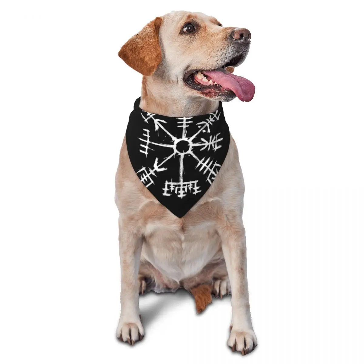 Viking Compass Vegvisir Pet Triangle Bibs Dogs Cats Scarf Neck Decoration Thin Valhalla Norse Pet Bandana Pet Accessories