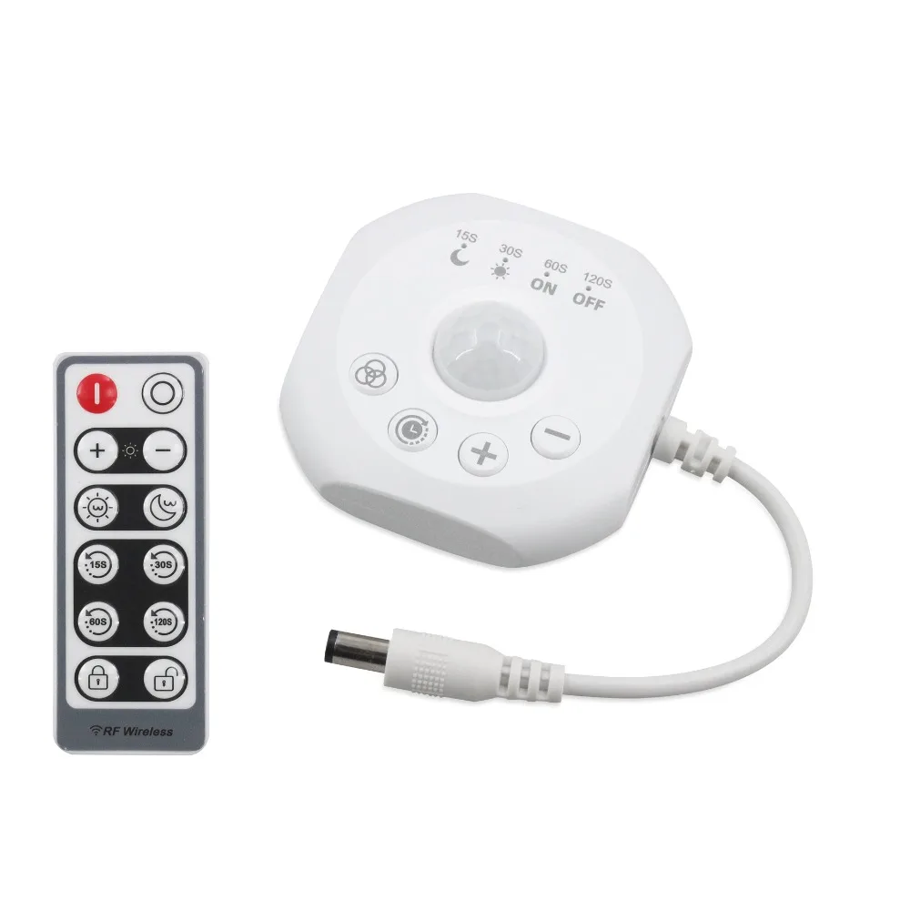 5V 12V 24V 3A Human Body Sensor Dimmer Remote Control Adjustable Brightness PIR Motion Sensor Dimmer High Sensitivity Durable