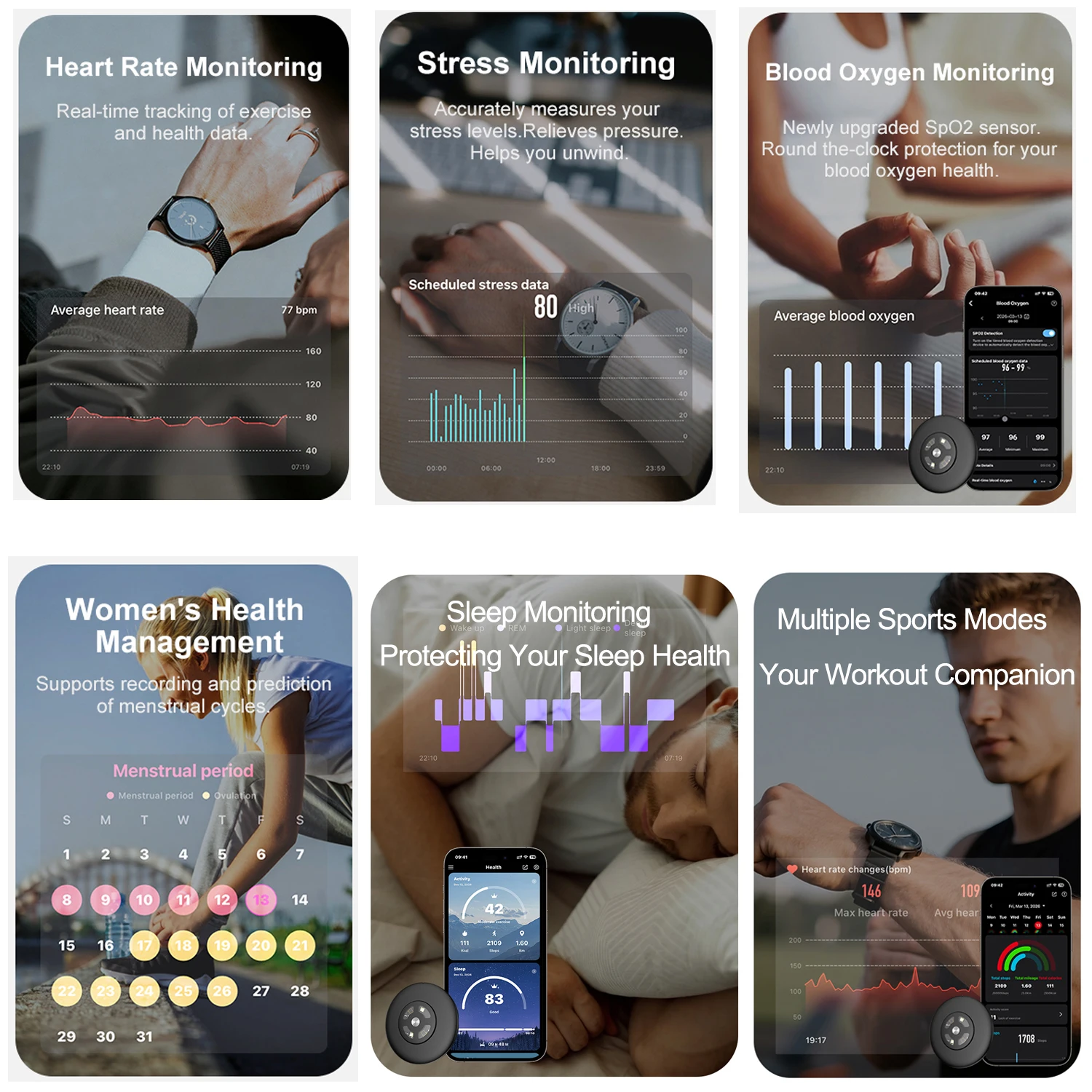 Slimme AI-gezondheidsplaatjes, - Smartwatch Health Watches recensie en prijs